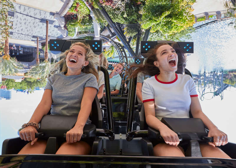 VelociCoaster Riders Upside Down